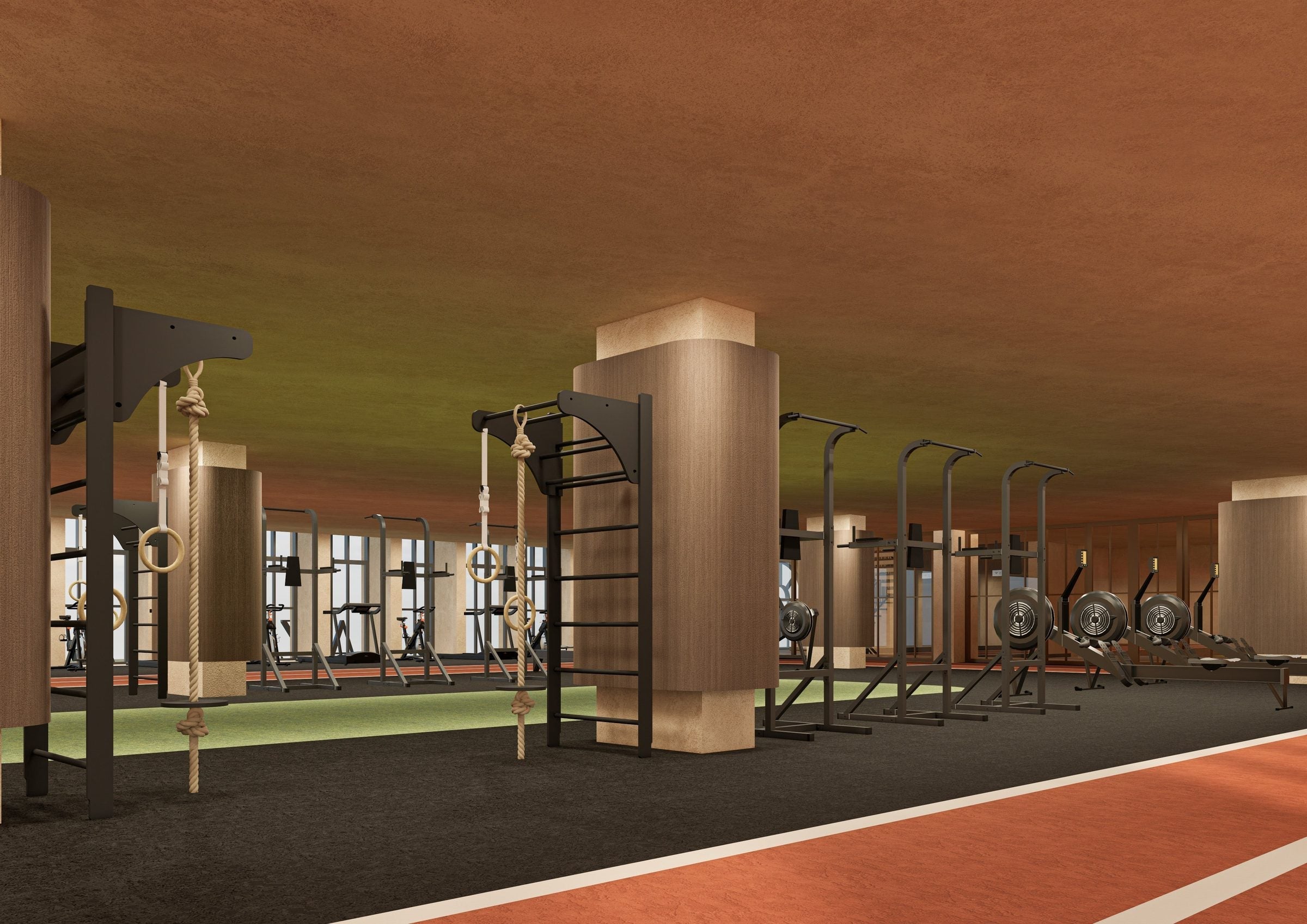 Strength and free-weights floor at the Azoria Fitness Club gym in Uluwatu, Bali