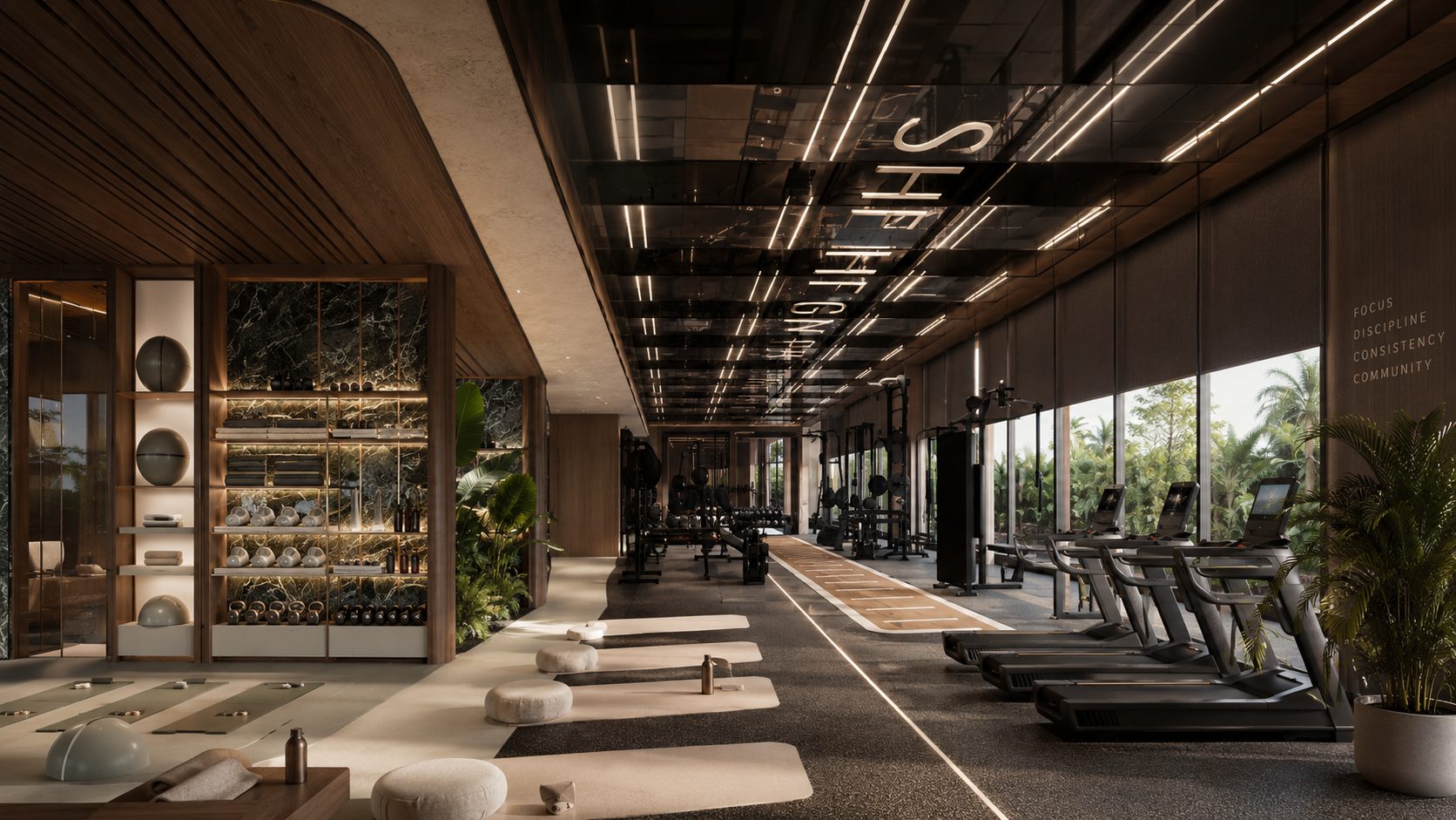 Fitness gym floor treadmills — Azoria, Uluwatu, Bali