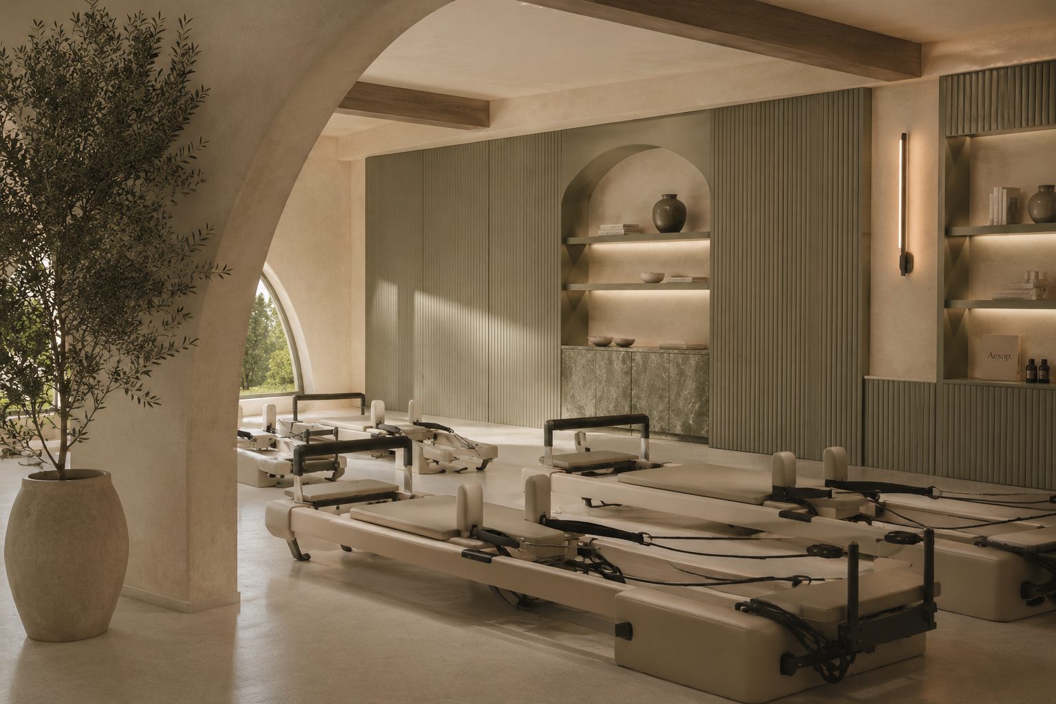 Pilates reformer studio arch — Azoria, Uluwatu, Bali