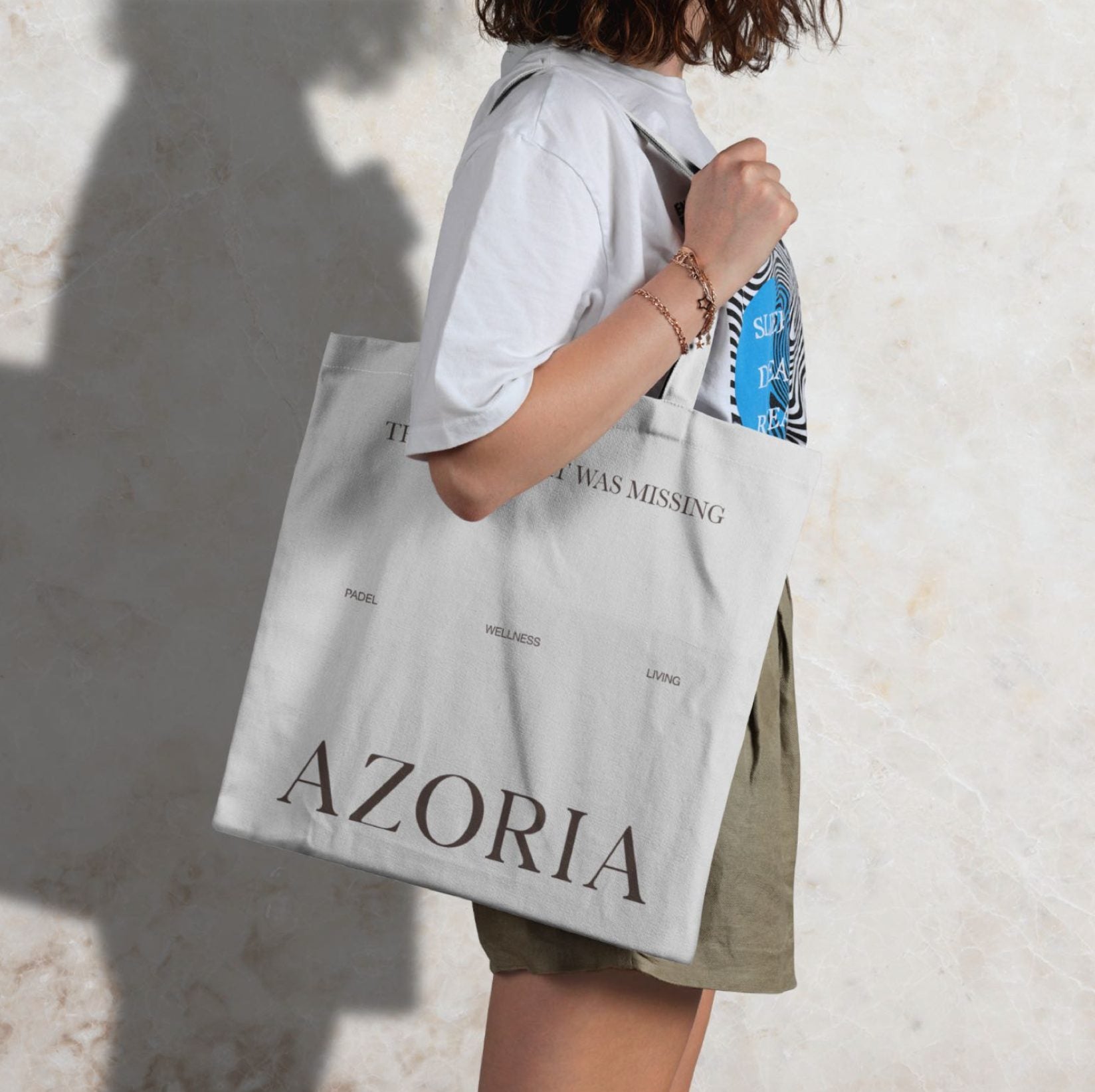 Brand branded tote bag mockup — Azoria, Uluwatu, Bali