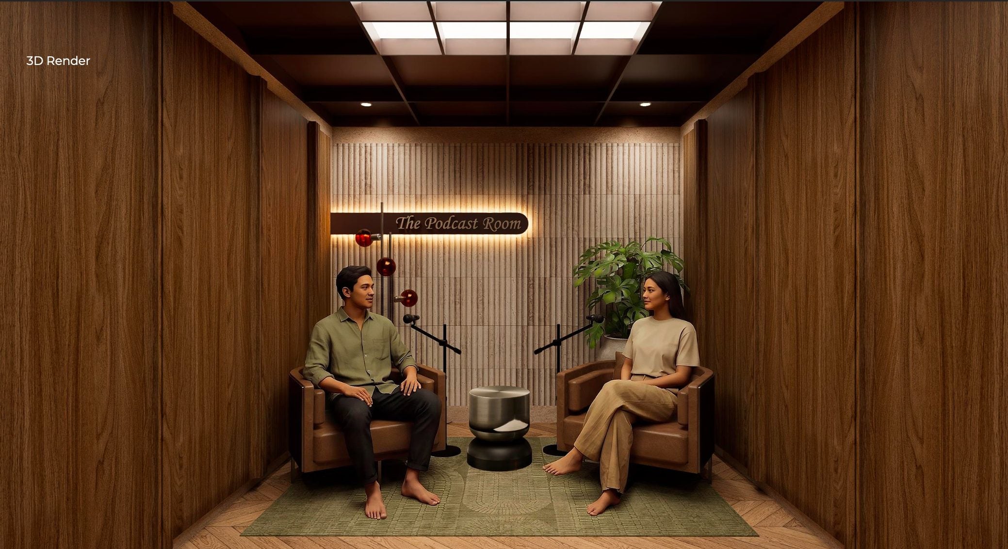 Coworking podcast room two seats — Azoria, Uluwatu, Bali
