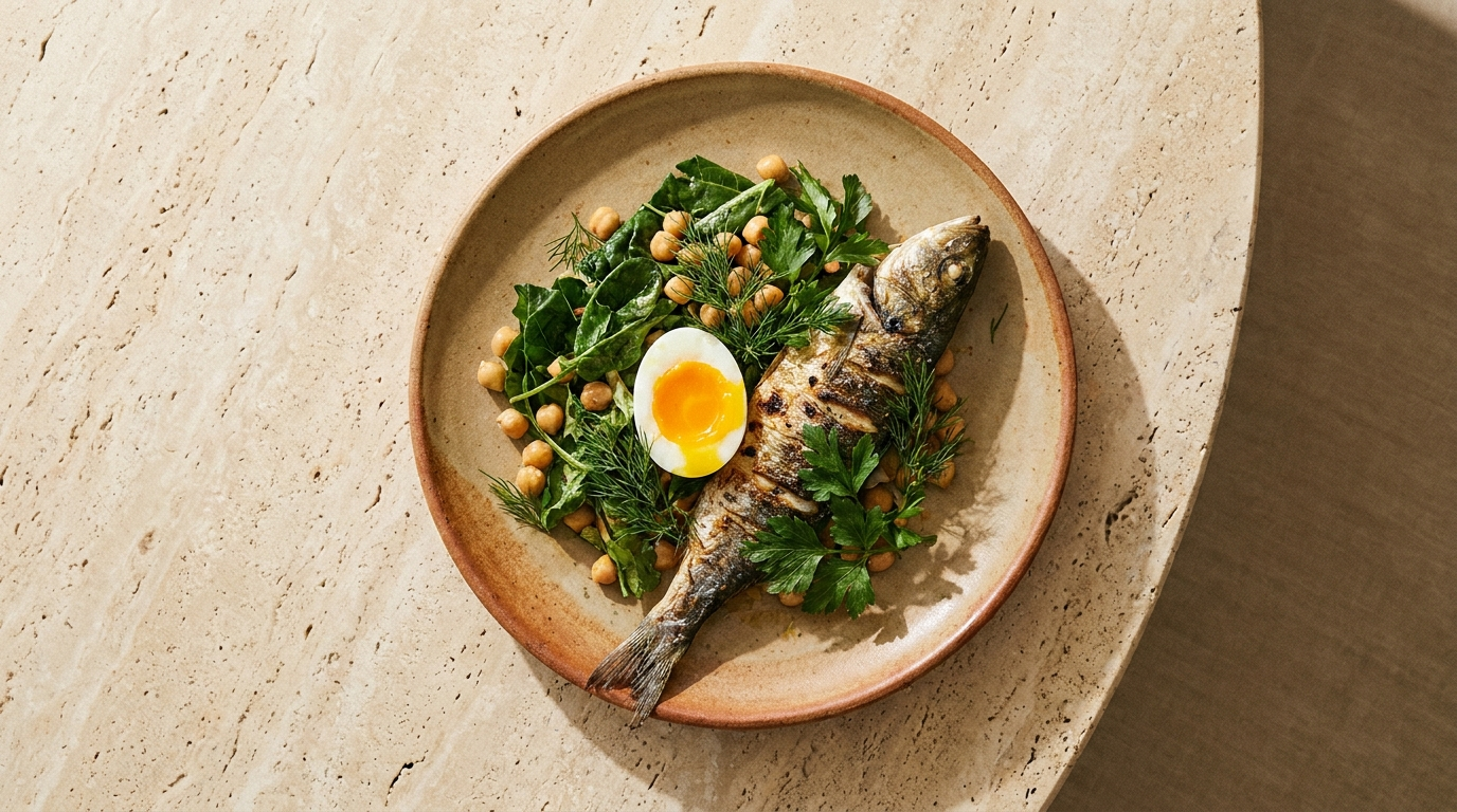 Healthy protein plate — Azoria Dining, Uluwatu, Bali