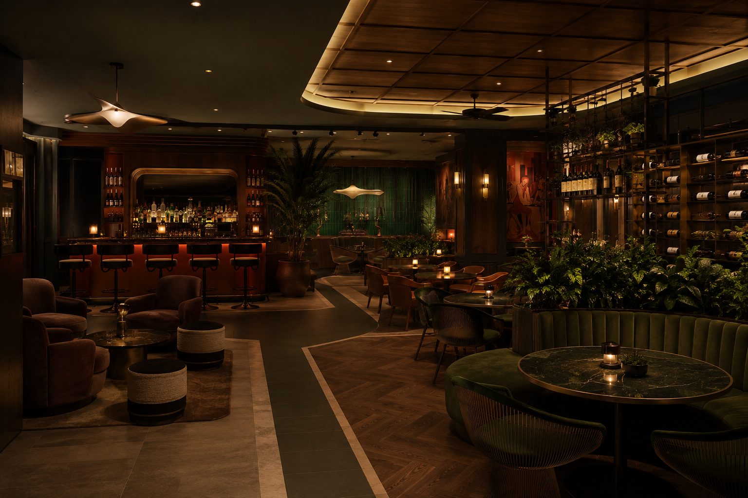 Dining speakeasy bar lounge — Azoria, Uluwatu, Bali