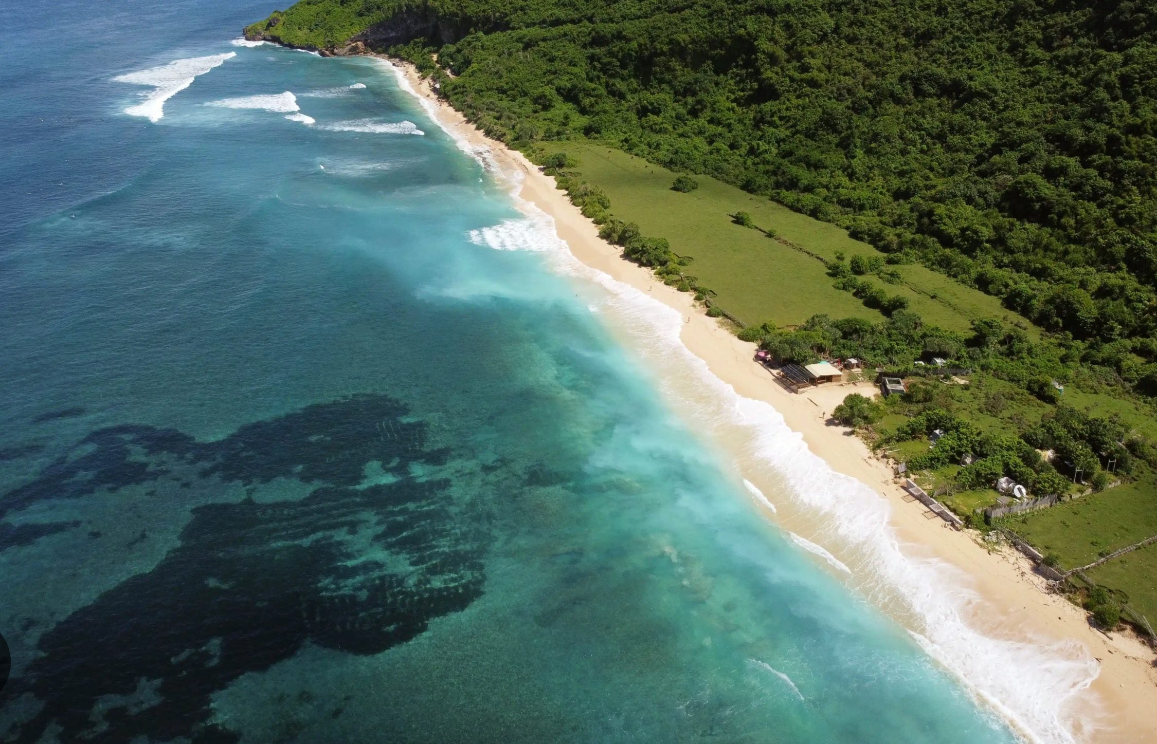 Uluwatu clifftop beach aerial — Azoria, Uluwatu, Bali