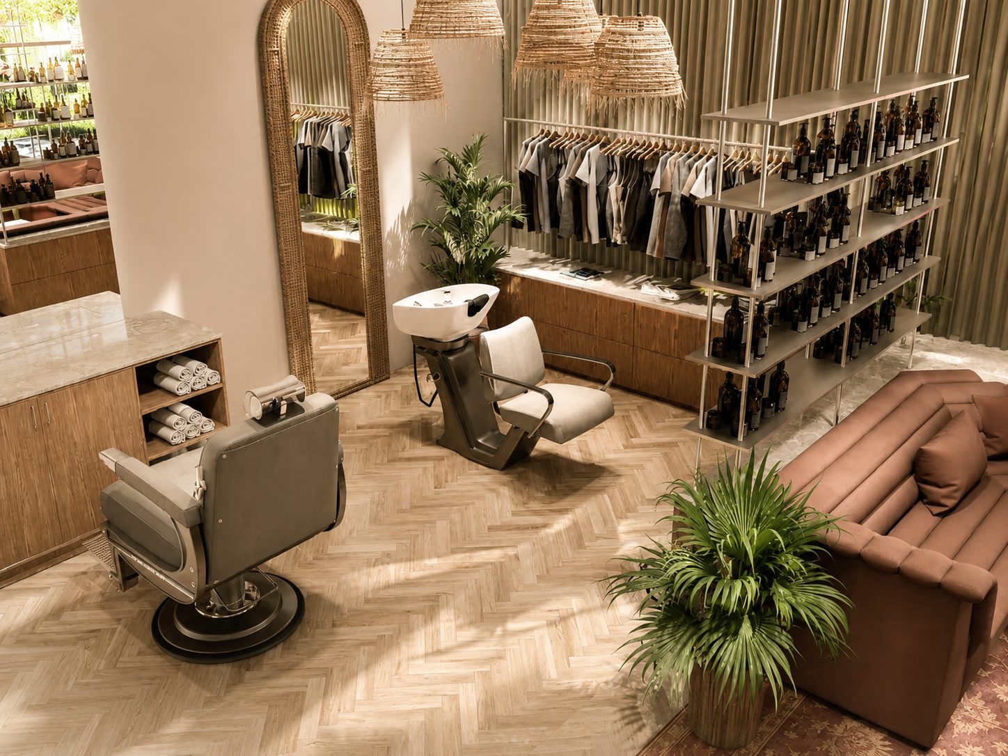 Wellness recovery: barbershop grooming chair — Azoria, Uluwatu, Bali